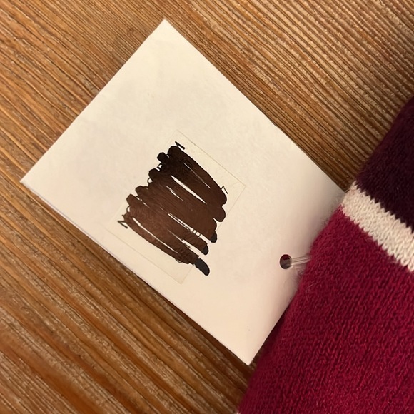 ISABEL MARANT Camden Striped Logo Beanie - Burgundy - OS - Picture 9 of 11